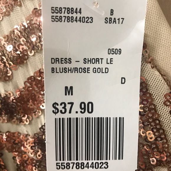 Rose Gold Sequence Cocktail Dress - Picture 3 of 4